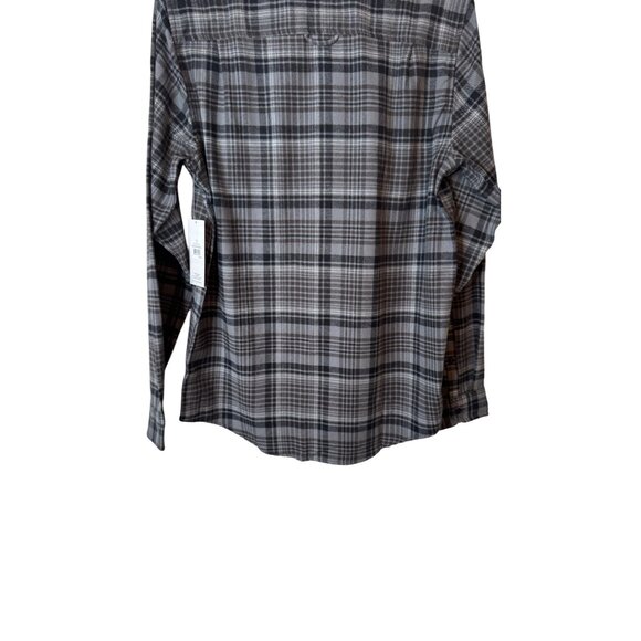 NWT Hurley Small Gray & Black Plaid Button-Up Long Sleeve Shirt - Picture 7 of 15
